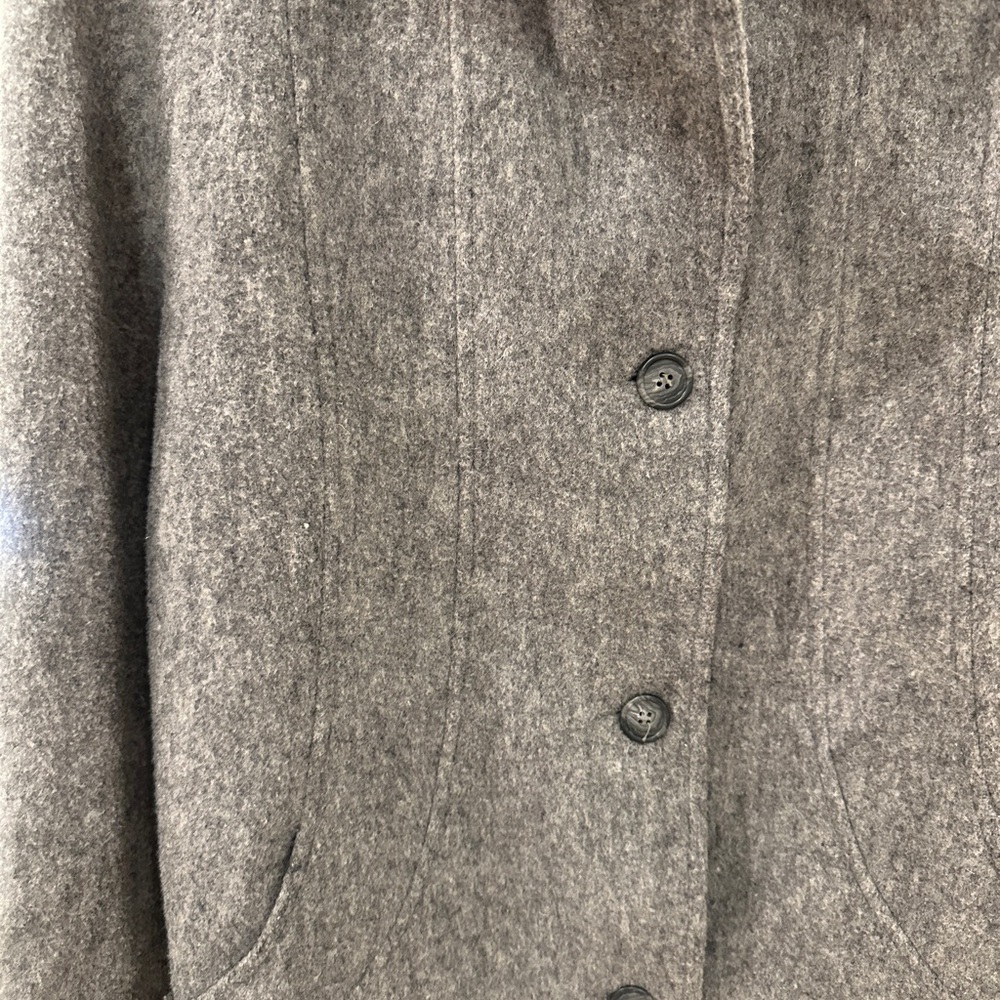 Vintage Wool Blend Grey Coat - Picture 3 of 6